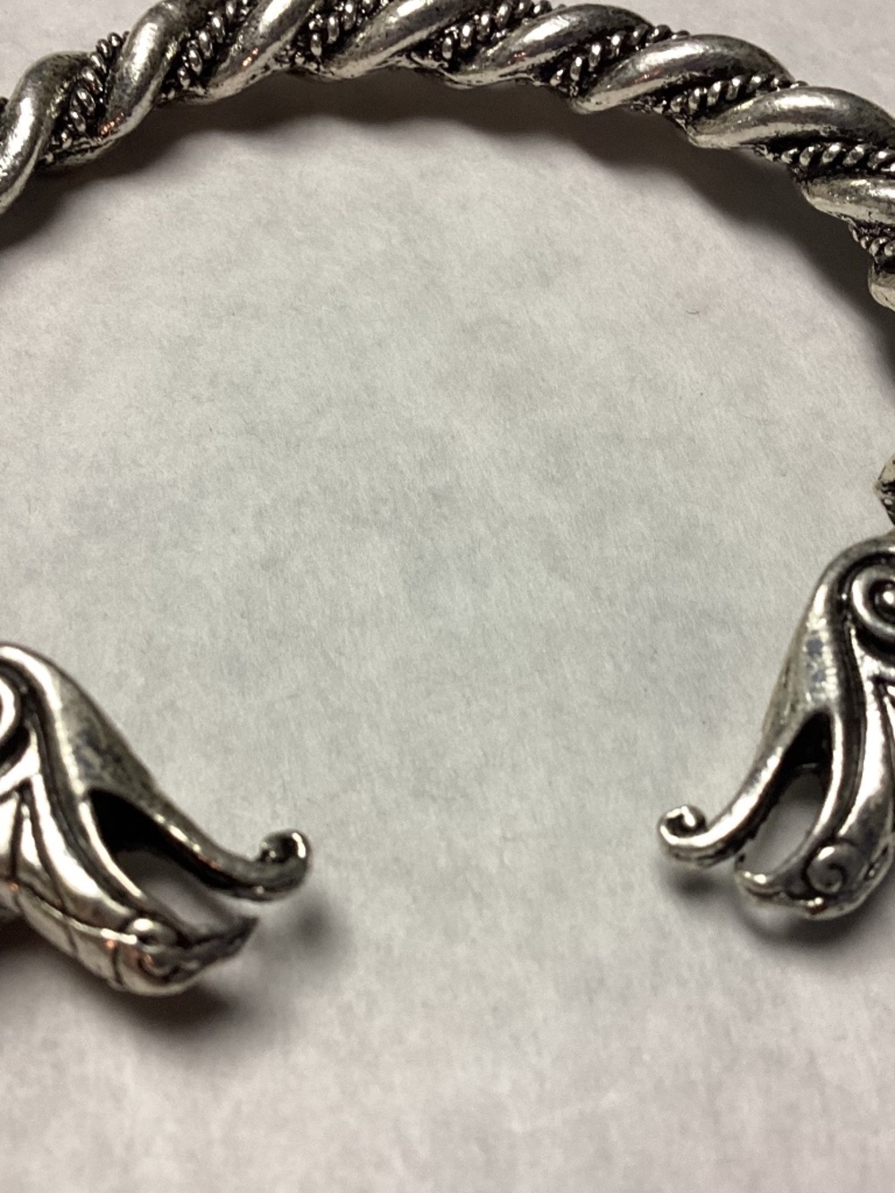 Viking dragon head cuff. Njce heavy gage material very fun